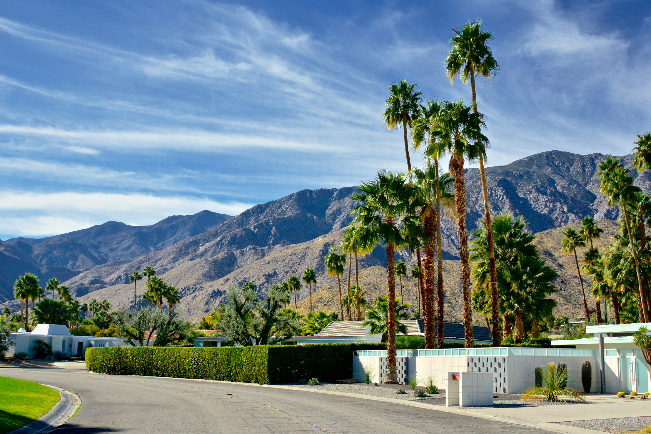 Mid-century modern homes in Palm Springs, Southern California, USA